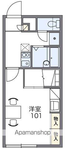 レオパレスアトリオ富岡(1K/2階)の間取り写真