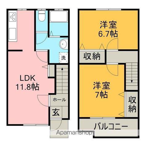 メゾン・ド・コリーヌ(2LDK/1階)の間取り写真
