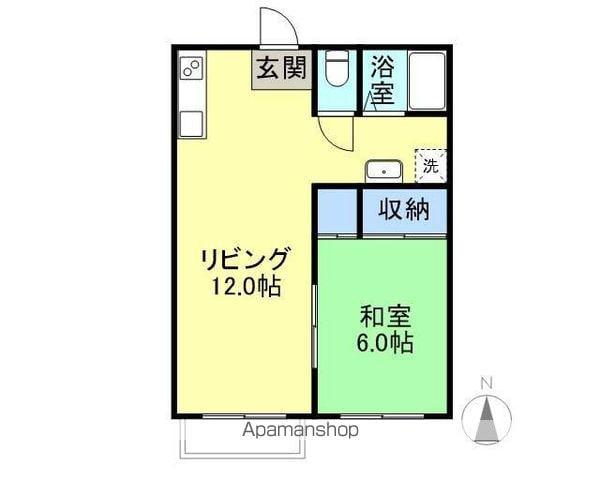 ラインヒルズ御門(1LDK/2階)の間取り写真