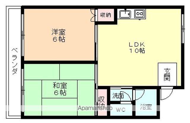 五葉ハイツ(2LDK/2階)の間取り写真