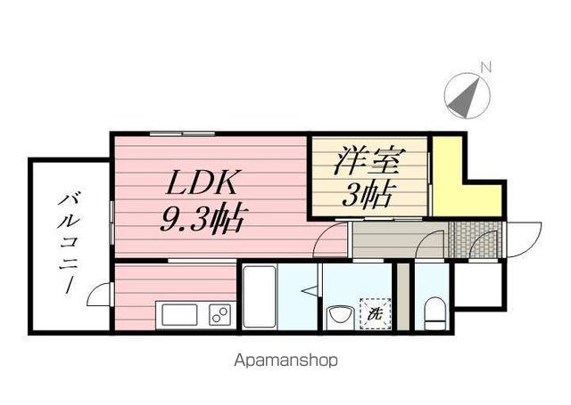 ソレイユルヴァン博多駅南(1LDK/6階)の間取り写真
