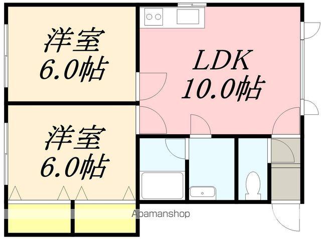 ハルハイムⅢ(2LDK/2階)の間取り写真