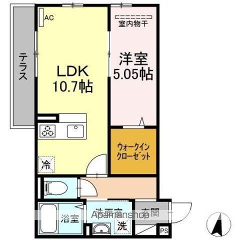 グラン・シャリオ(1LDK/1階)の間取り写真
