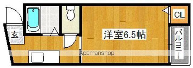 ミドゥスジ堺(1K/3階)の間取り写真