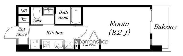 コージーコート南草津(1K/9階)の間取り写真