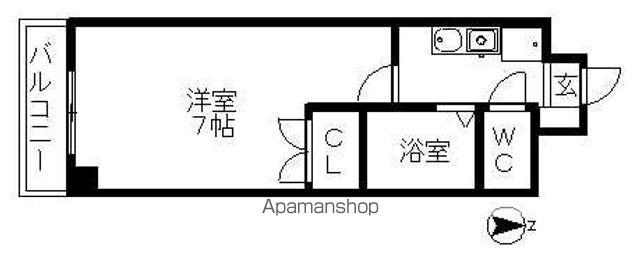 ヒサゴハイツⅡ(1K/5階)の間取り写真