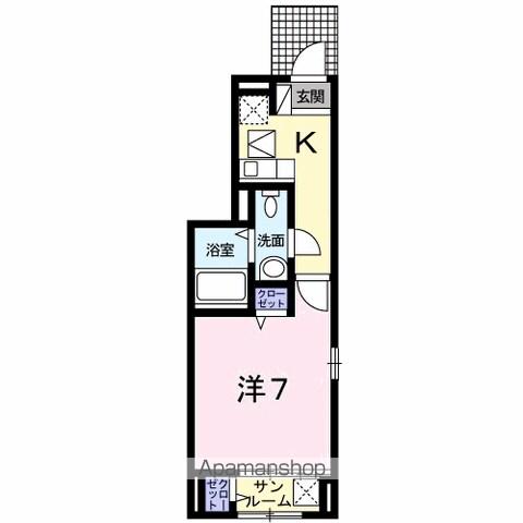 ピッコロ マローナ(1K/1階)の間取り写真