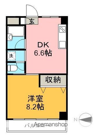 池本マンション(1DK/2階)の間取り写真