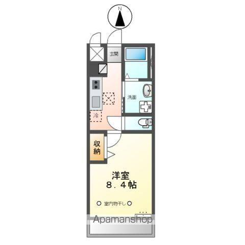 メゾン カルム(1K/1階)の間取り写真
