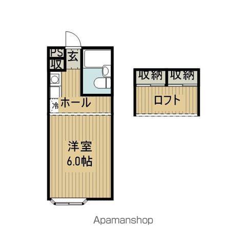 ジュネスクリエイトⅠ(ワンルーム/1階)の間取り写真