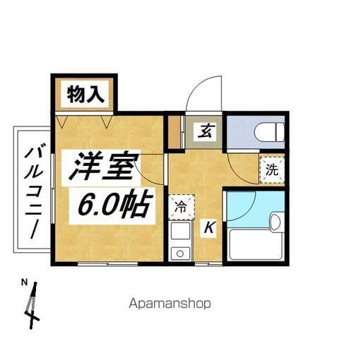 フラワー勇(1K/2階)の間取り写真