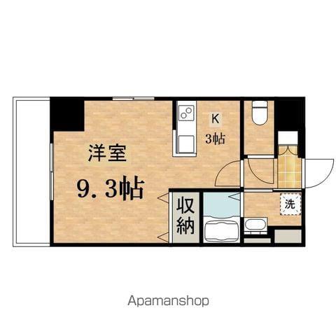 エリシア・イリス(ワンルーム/2階)の間取り写真