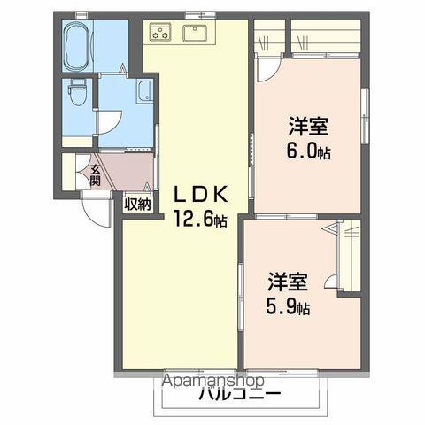 フォレスト北日吉 C棟(2LDK/1階)の間取り写真