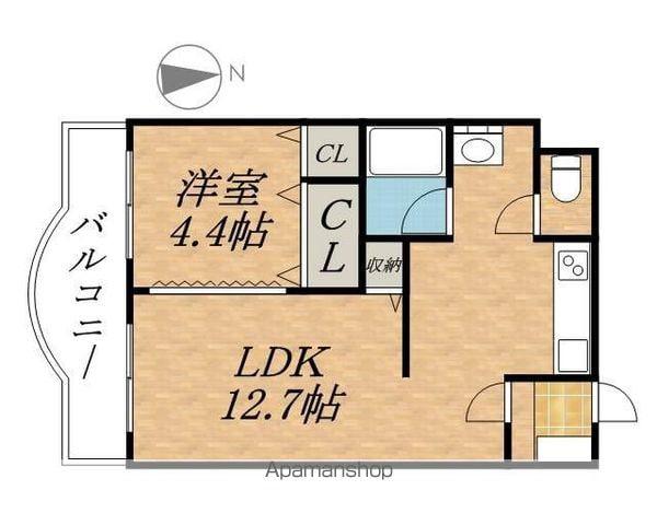 メゾンシェリール(1LDK/1階)の間取り写真