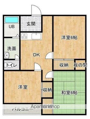 牟礼ぐらしROOM3(3DK/2階)の間取り写真