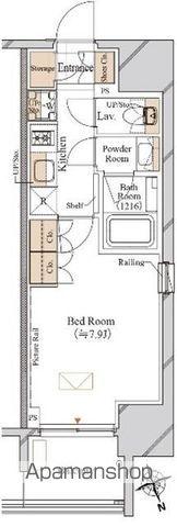 ブランシエスタ飯田橋(1K/10階)の間取り写真