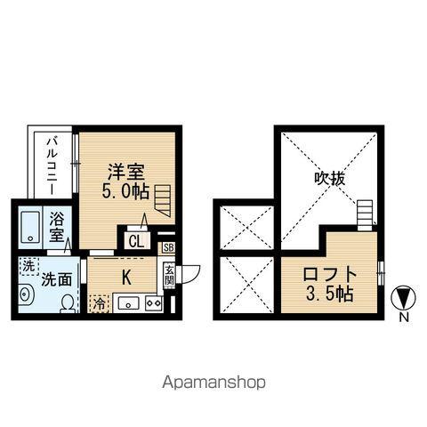 フォルゴーレ(1K/1階)の間取り写真