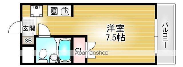 ヴィラ21(1K/1階)の間取り写真