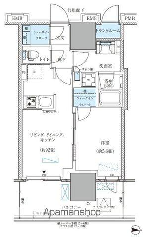 パークアクシス西大島コンフォートスクエア(1LDK/4階)の間取り写真
