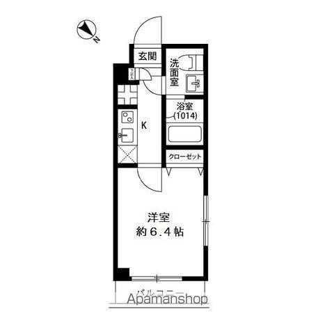 プレール・ドゥーク上池袋(1K/4階)の間取り写真