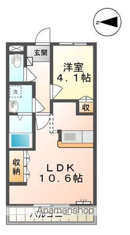 プレステージ東根(1LDK/1階)の間取り写真
