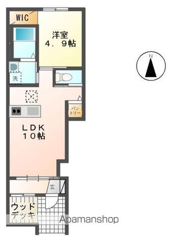 エスポアール・佐沼(1LDK/1階)の間取り写真