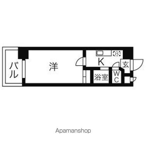 浅井ビル(1K/2階)の間取り写真