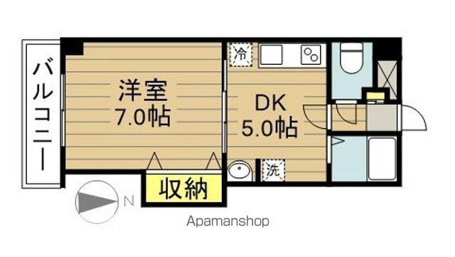 シャルム北戸田(1DK/3階)の間取り写真