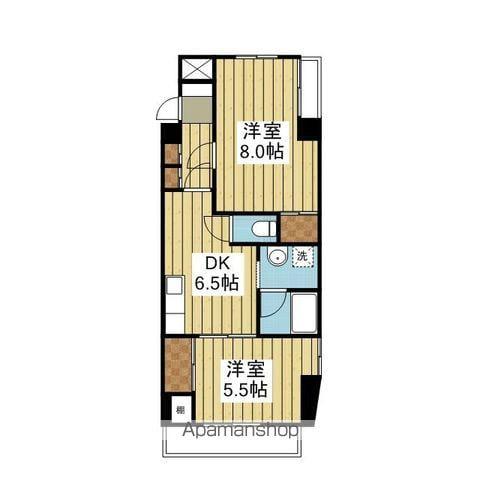 ライブタウン鉄砲町(2DK/1階)の間取り写真