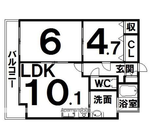 グランディア214(2LDK/3階)の間取り写真