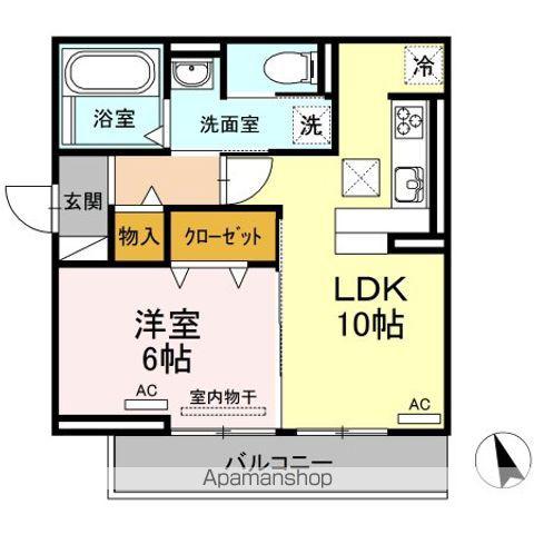 フレスコ(1LDK/1階)の間取り写真