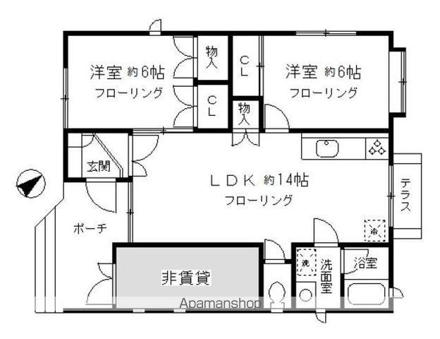 自由が丘2-16(2LDK/1階)の間取り写真