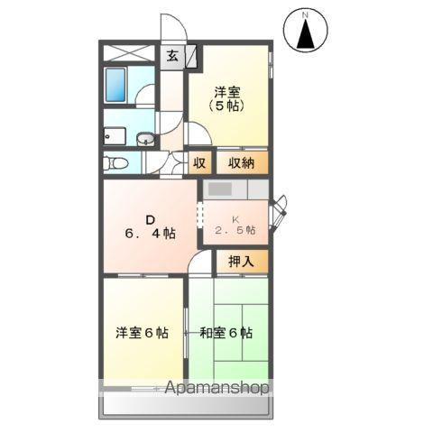 ピア・アルティア(3LDK/2階)の間取り写真