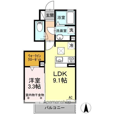 CERCATORE(1LDK/1階)の間取り写真