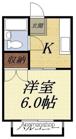 コーポサンエース有玉西(1K/1階)の間取り写真