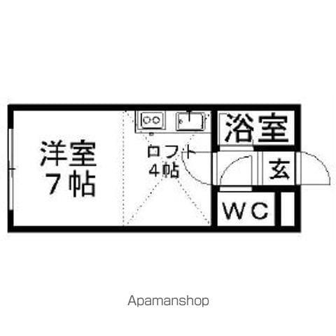 ベルテカヤマ(ワンルーム/1階)の間取り写真