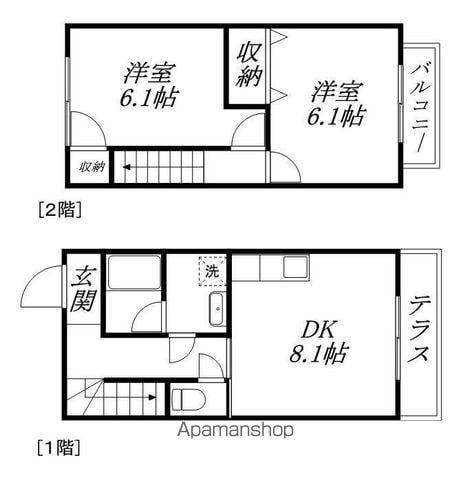 ＳＡＭ６(2DK)の間取り写真