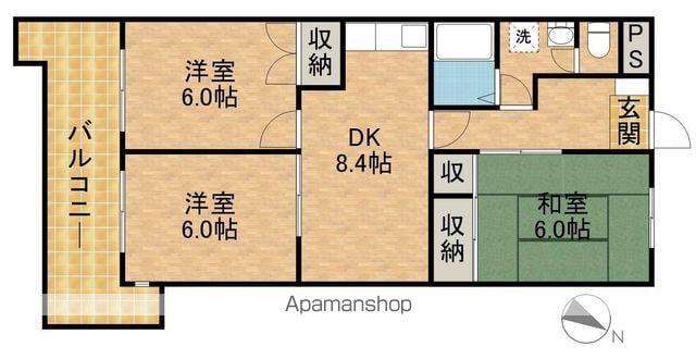 第2マーブルハイツ(3DK/1階)の間取り写真