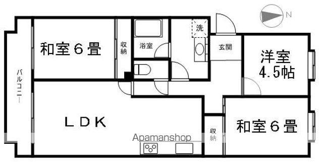 ステイツハウス栗田(3LDK/3階)の間取り写真