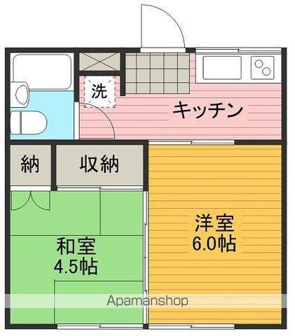 木村ハイツB棟(2K/2階)の間取り写真