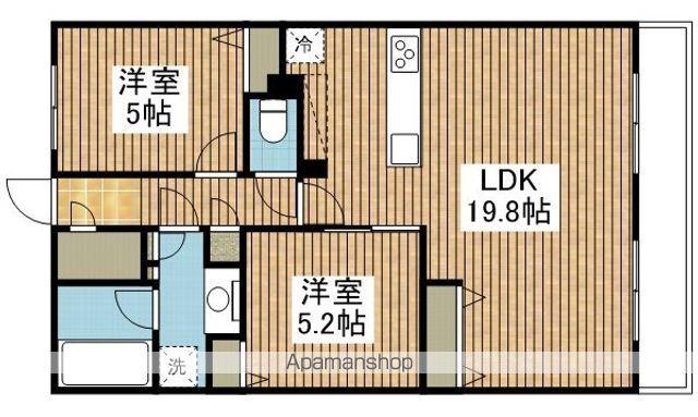 ザ・プレミア新潟駅万代(2LDK/17階)の間取り写真