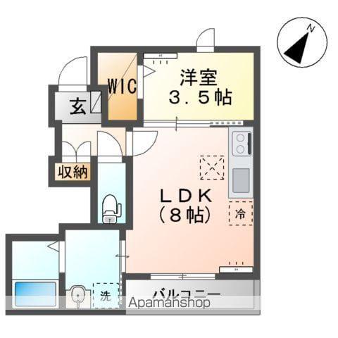 ウェルコートⅡ(1LDK/1階)の間取り写真