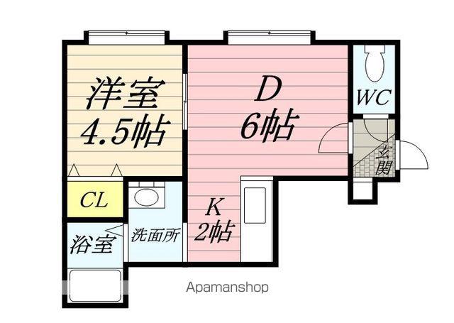 セレス2・6(1LDK/2階)の間取り写真