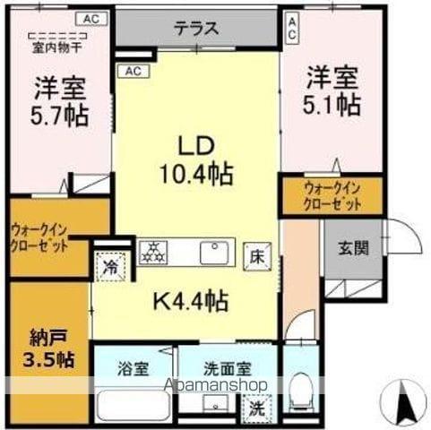 CLASSEUM仙台小田原 I(2LDK/1階)の間取り写真