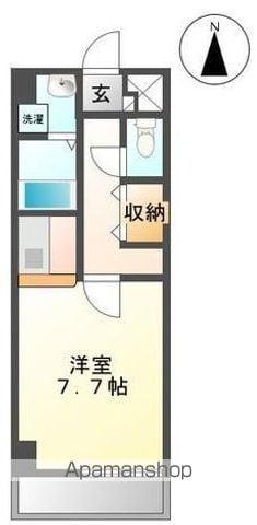 デロリアン(1K/2階)の間取り写真