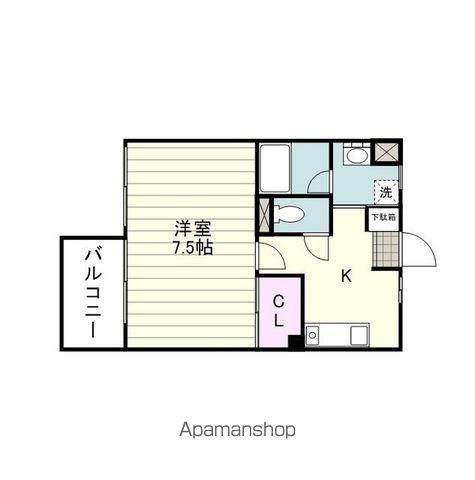 コンフォート東谷山(1K/1階)の間取り写真