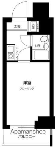 新中野スカイレジテル(1K/1階)の間取り写真