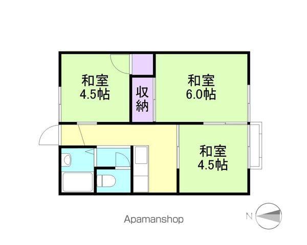 ハイツ松本(3K/1階)の間取り写真