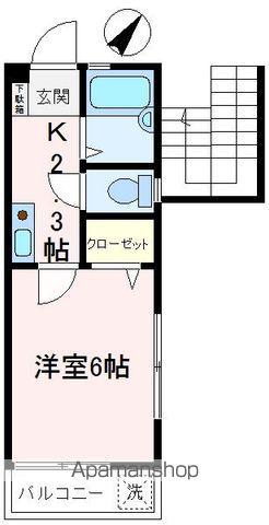 ベルレジデンス(1K/2階)の間取り写真