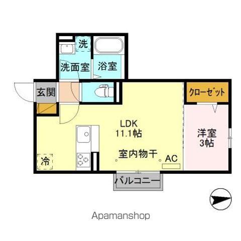 アステール(1LDK/2階)の間取り写真